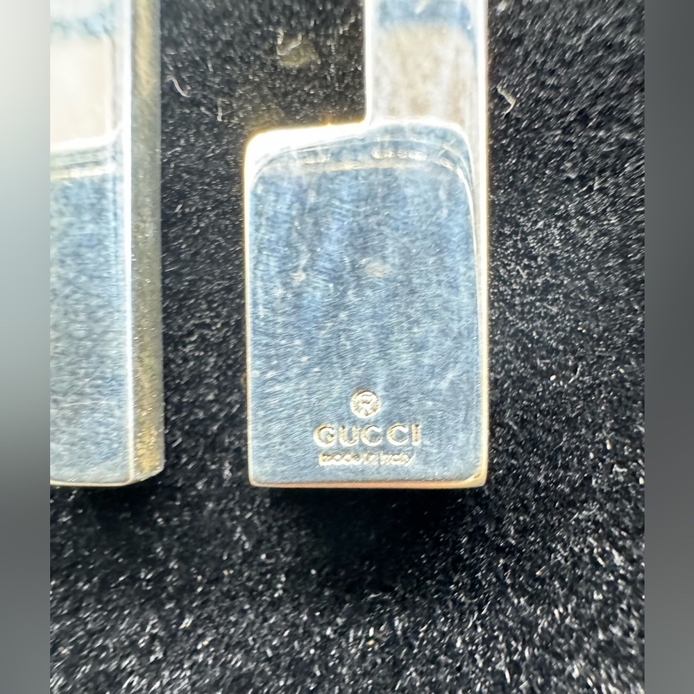Gucci Vintage 925 Sterling Silver Modernist G Pendant Necklace 16.88 grams - Picture 6 of 10
